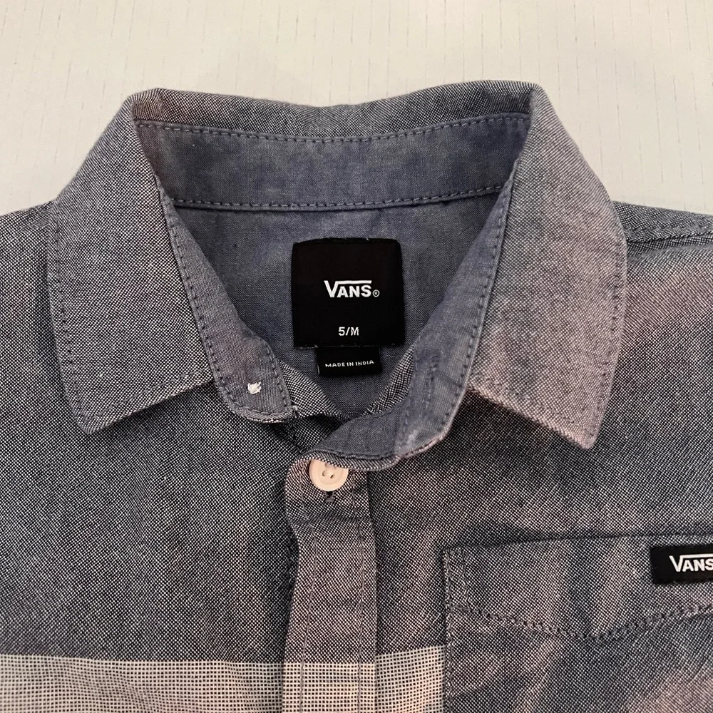 Vans Toddler Charcoal Shirt with Colorful Stripes - Size 5M